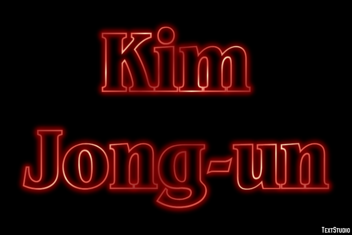 Kim Jong-un Texteffekt