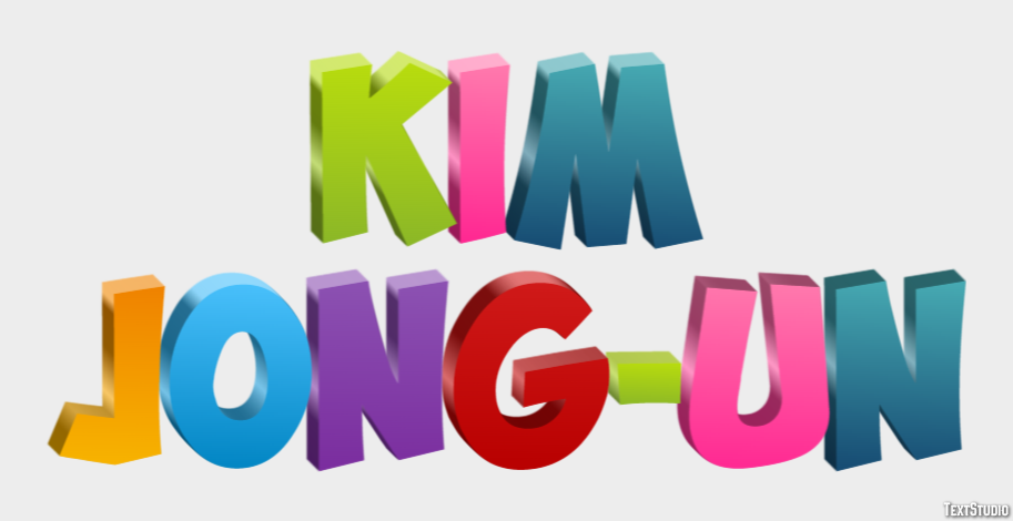 Kim Jong-un Texteffekt