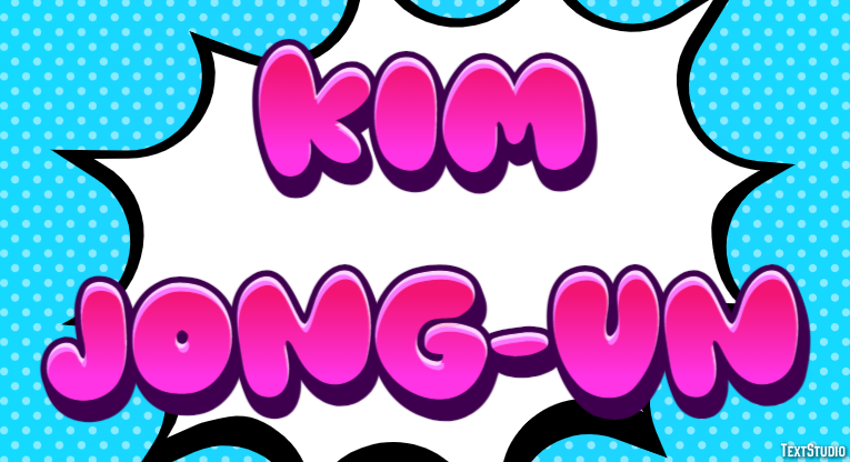 Kim Jong-un Texteffekt