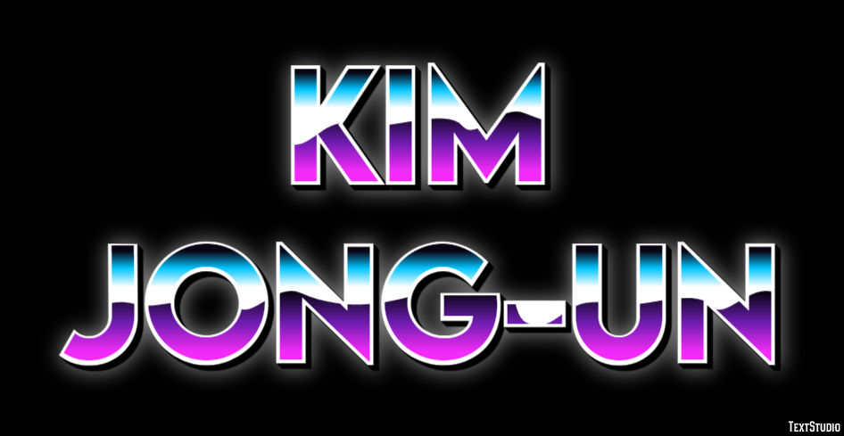 Kim Jong-un Texteffekt