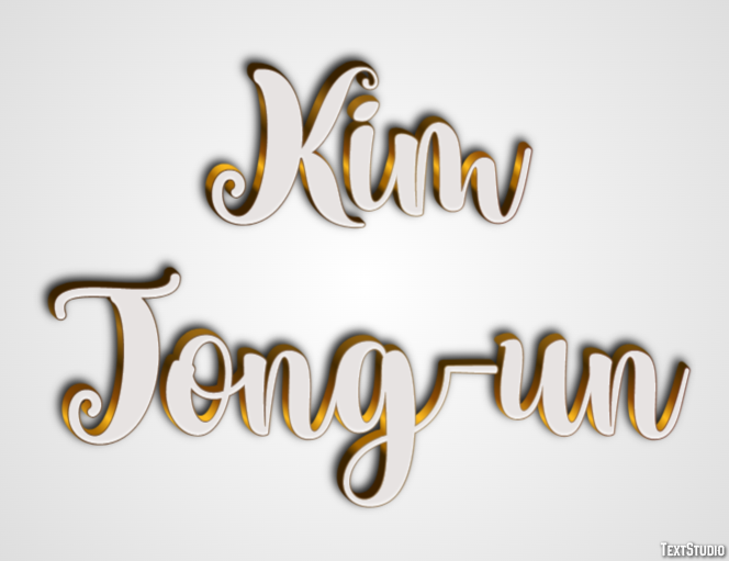 Kim Jong-un Efeito de texto