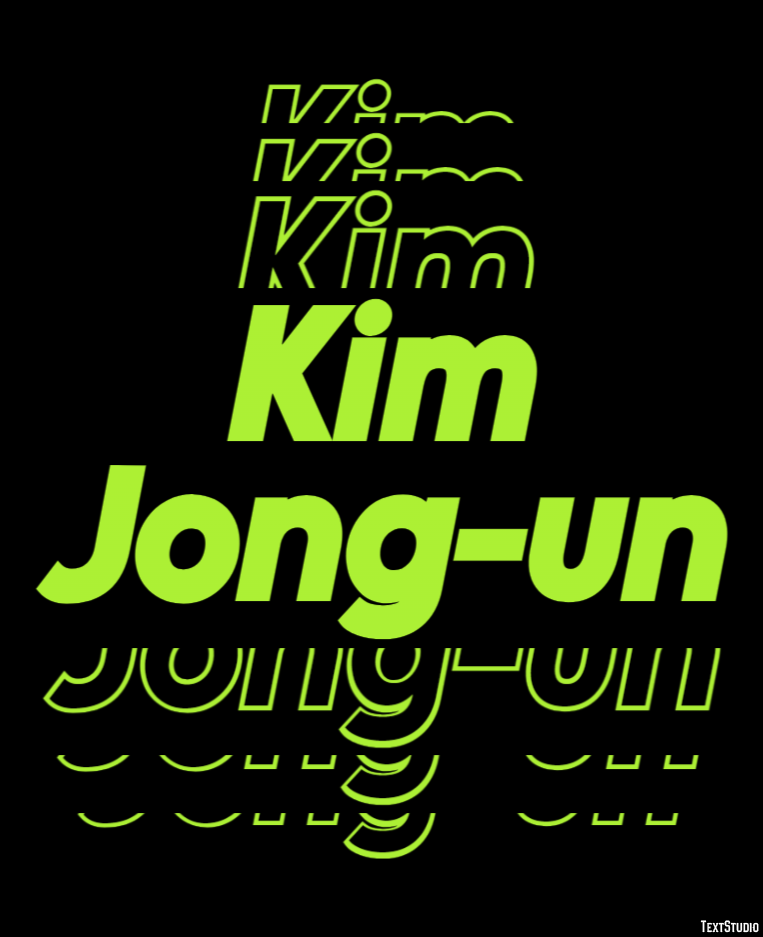 Kim Jong-un Texteffekt