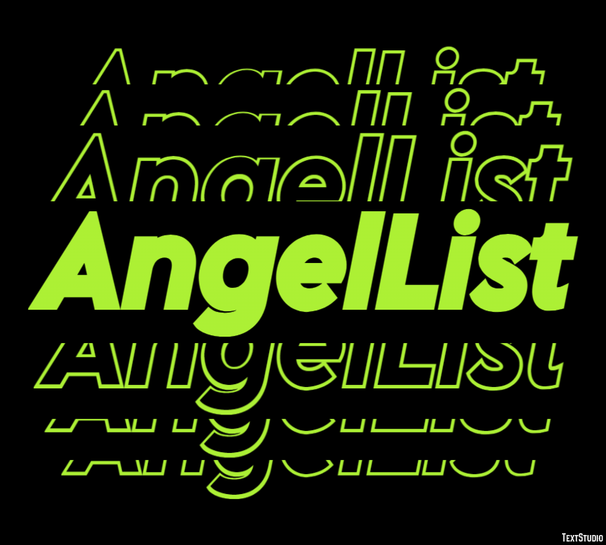 AngelList Texteffekt
