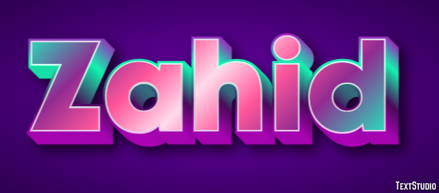 Zahid Text Effect