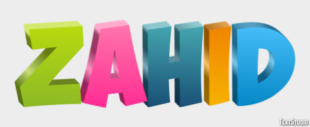 Zahid Text Effect