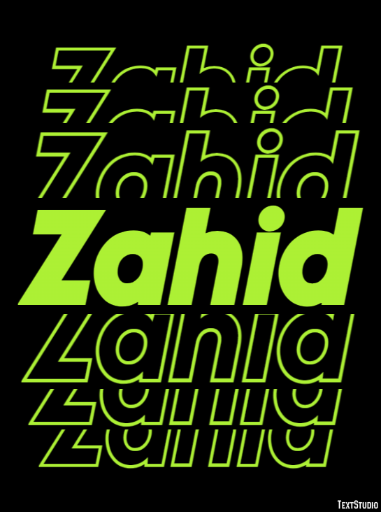 Zahid Text Effect