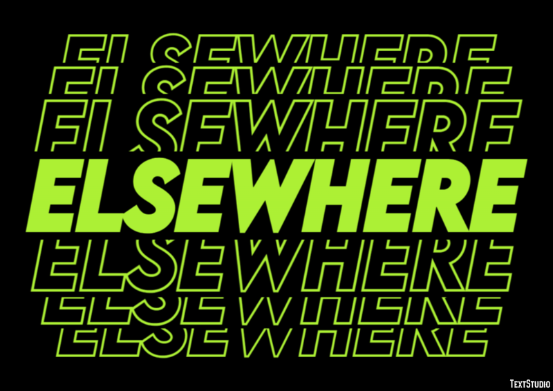 Elsewhere Effetto testo