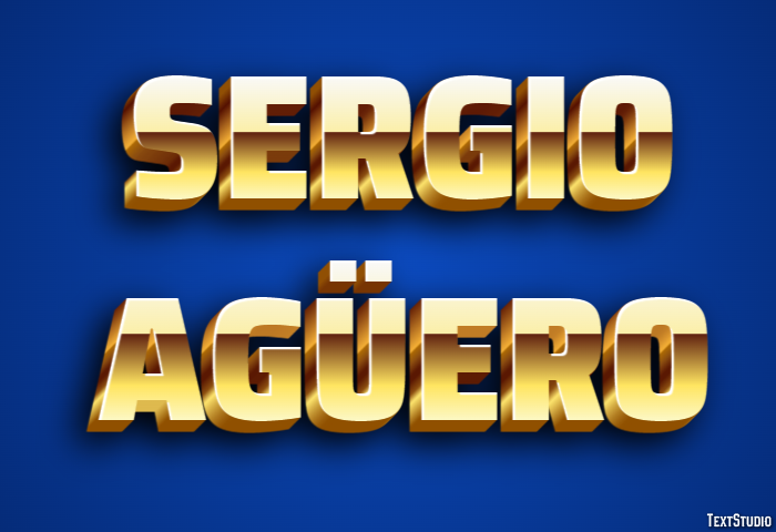Sergio Agüero Tekst Effect