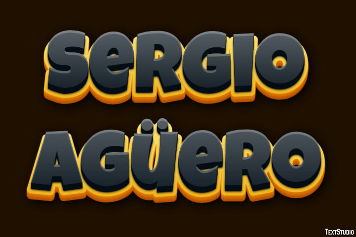 Sergio Agüero Эффект текста
