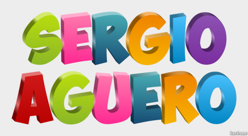 Sergio Agüero Efeito de texto