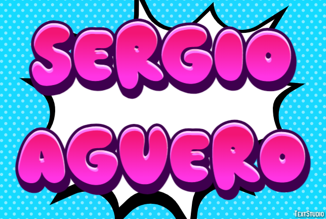 Sergio Agüero Efeito de texto