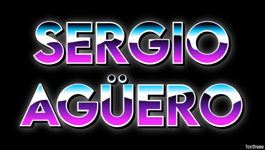 Sergio Agüero Efeito de texto