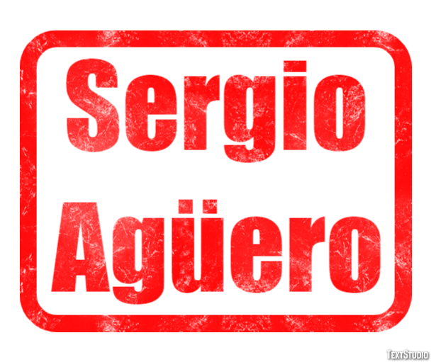 Sergio Agüero Efeito de texto