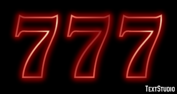777 Tekst Effect