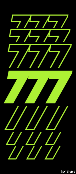 777 Text Effect