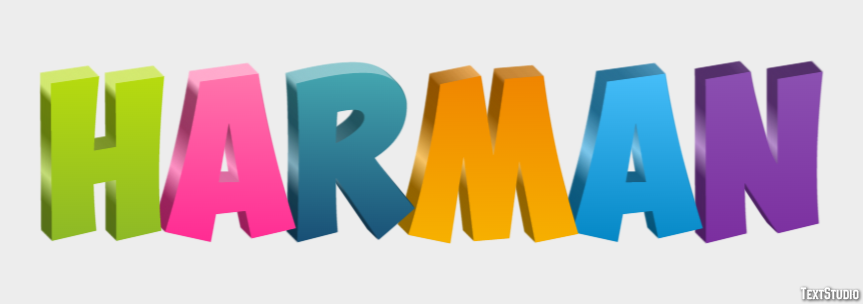 Harman Text Effect