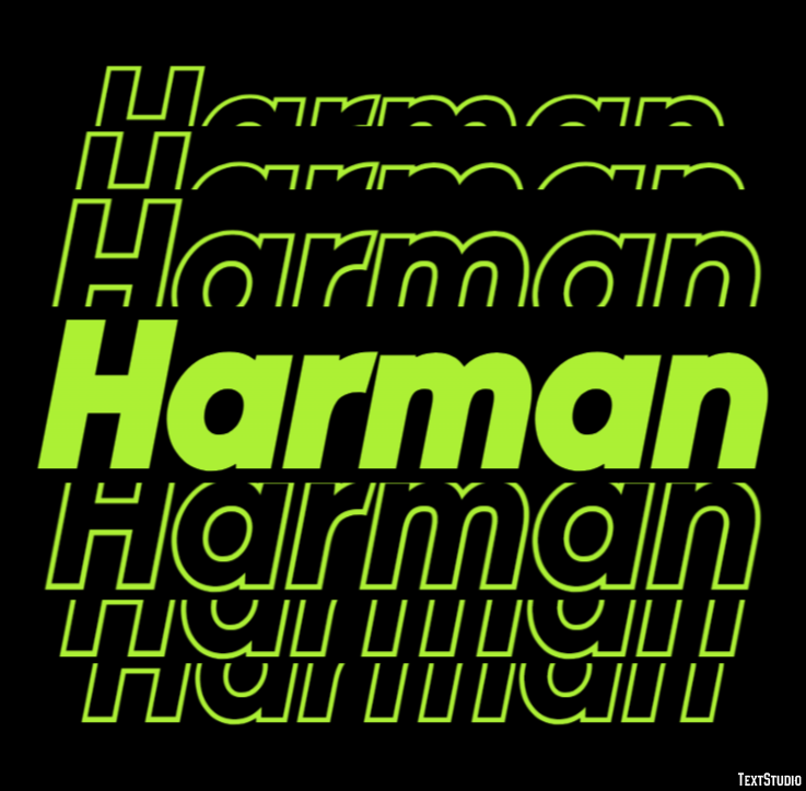 Harman Text Effect