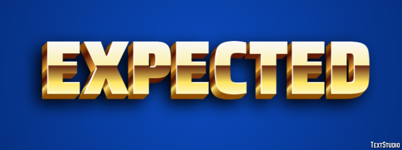 Expected Text Effect