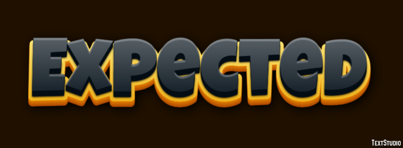 Expected Text Effect