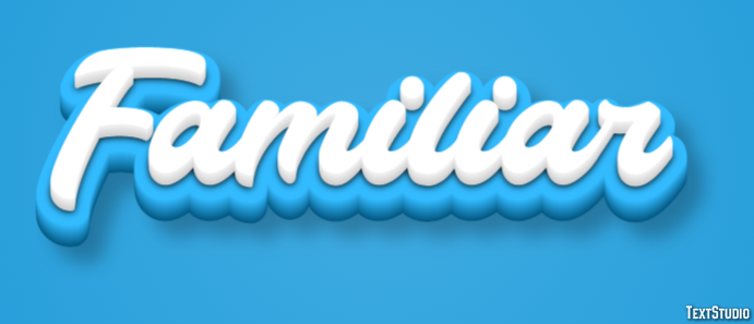 Familiar Text Effect