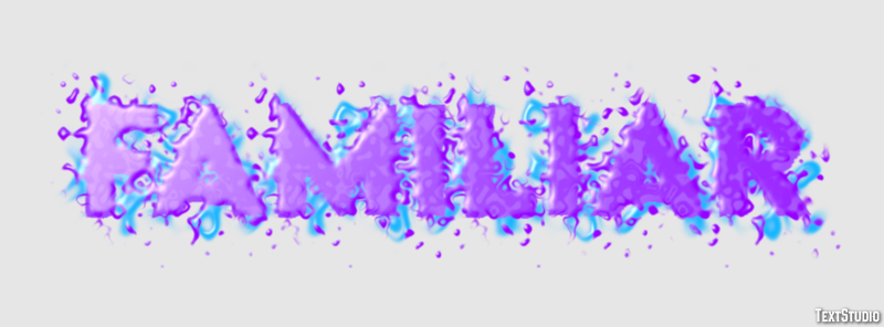 Familiar Text Effect