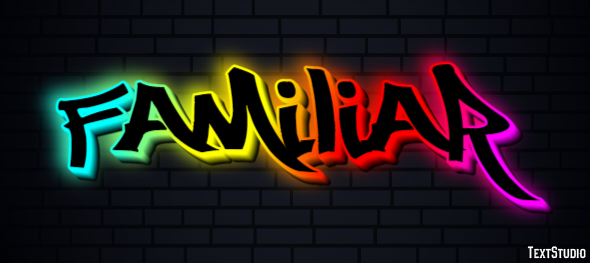 Familiar Text Effect