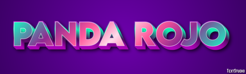 Panda rojo Efecto de Texto