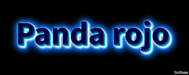 Panda rojo Efekt tekstowy