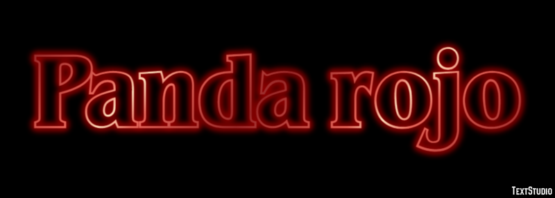 Panda rojo Efecto de Texto