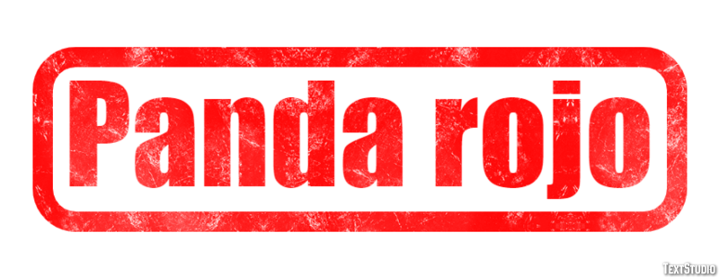 Panda rojo Efecto de texto