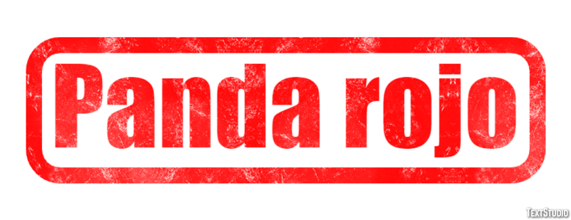 Panda rojo Efecto de Texto
