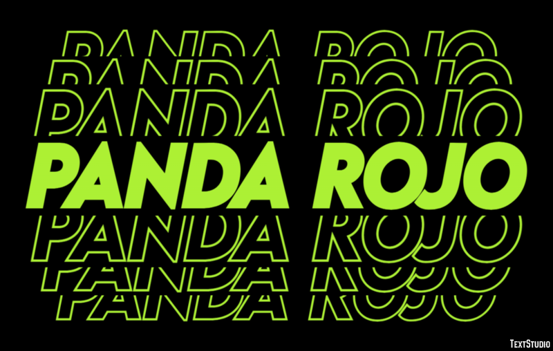 Panda rojo Efecto de Texto