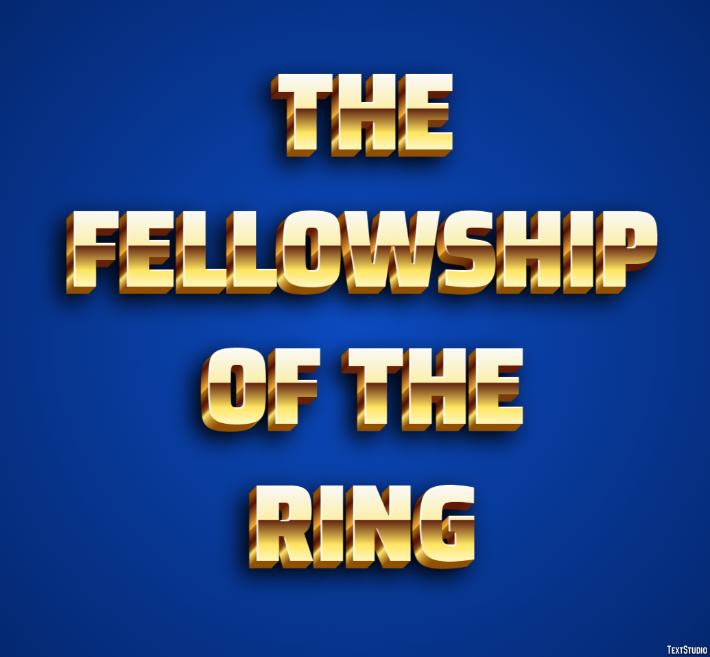 The Fellowship of the Ring Text Effect