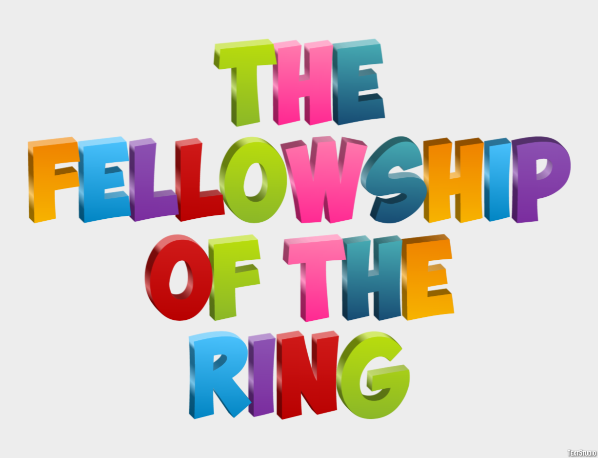The Fellowship of the Ring Text Effect