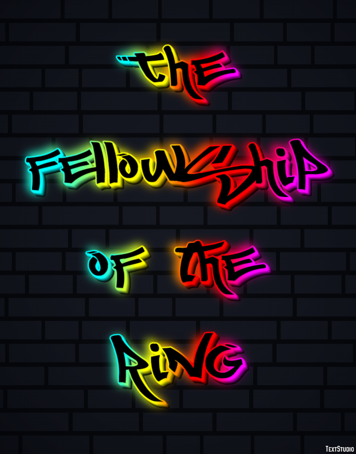 The Fellowship of the Ring Text Effect