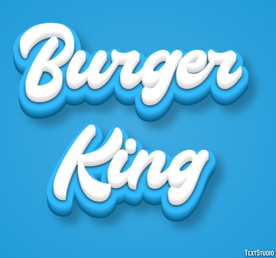 Burger King Effetto testo