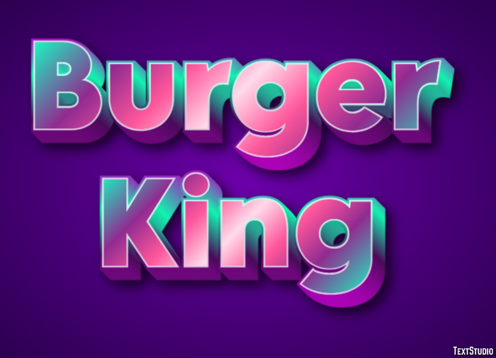 Burger King Effetto testo