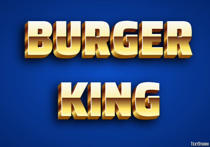 Burger King Effetto testo