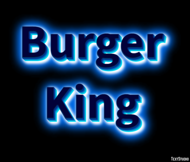 Burger King Effetto testo