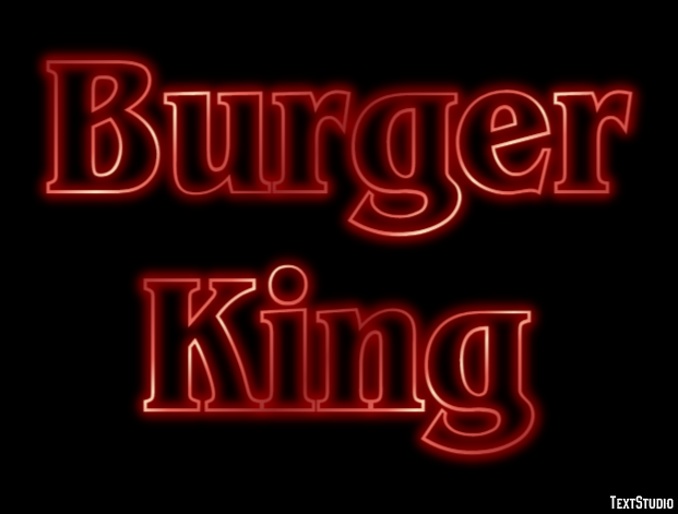 Burger King Effetto testo