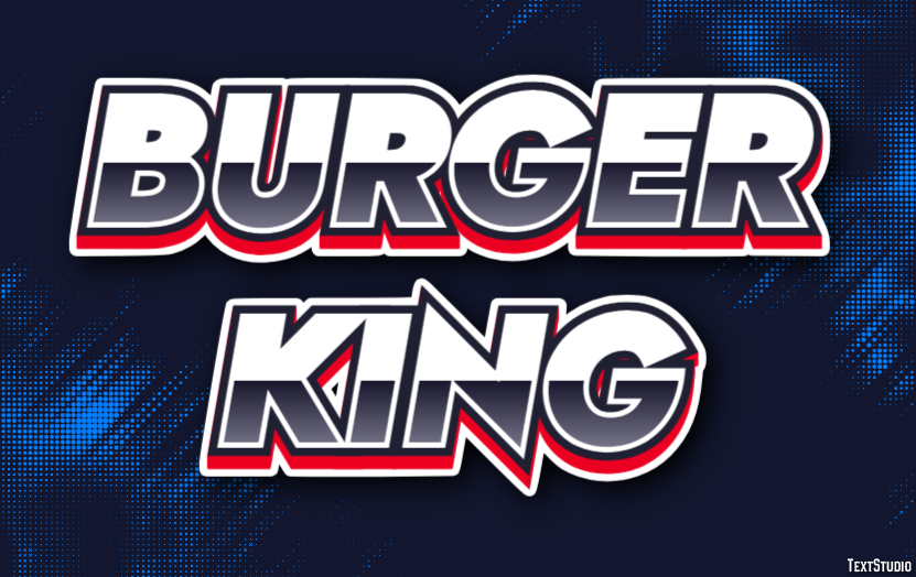 Burger King Text effect
