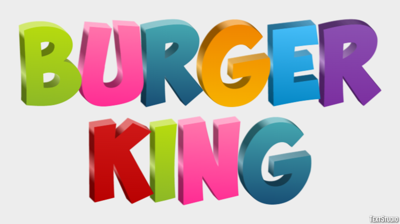 Burger King Effetto testo