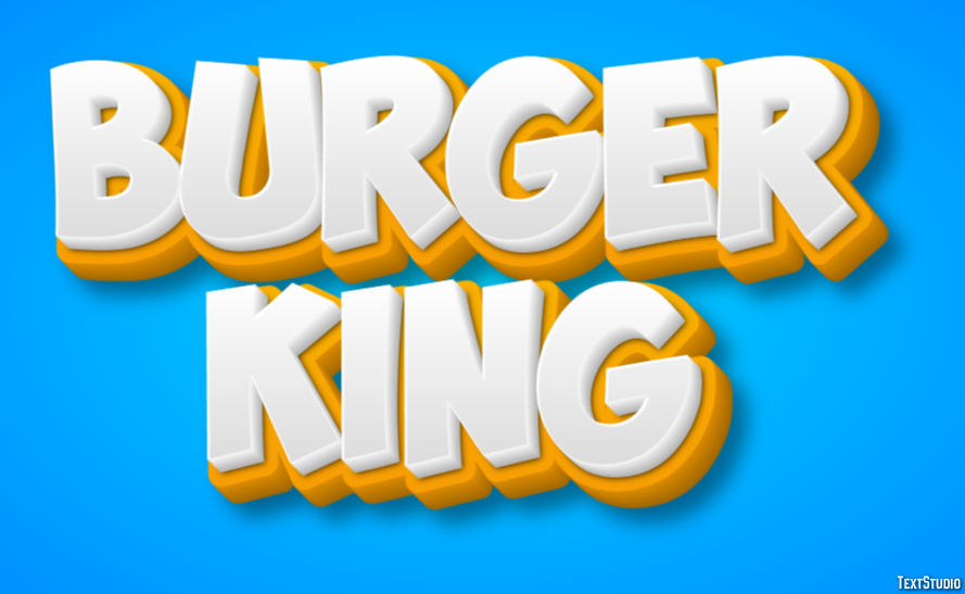 Burger King Effetto testo