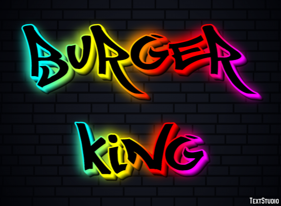 Burger King Effetto testo