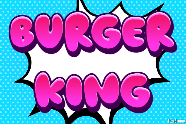 Burger King Effetto testo