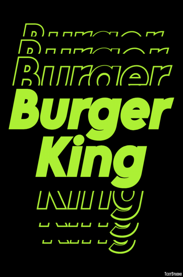 Burger King Text Effect