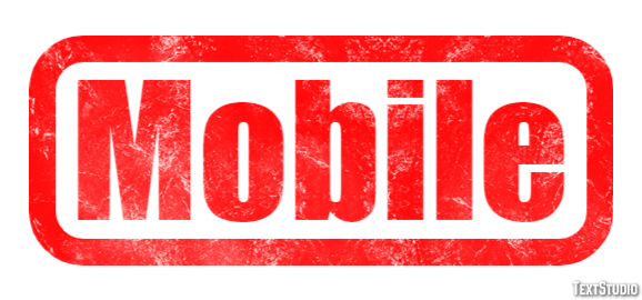 Mobile Efekt tekstowy