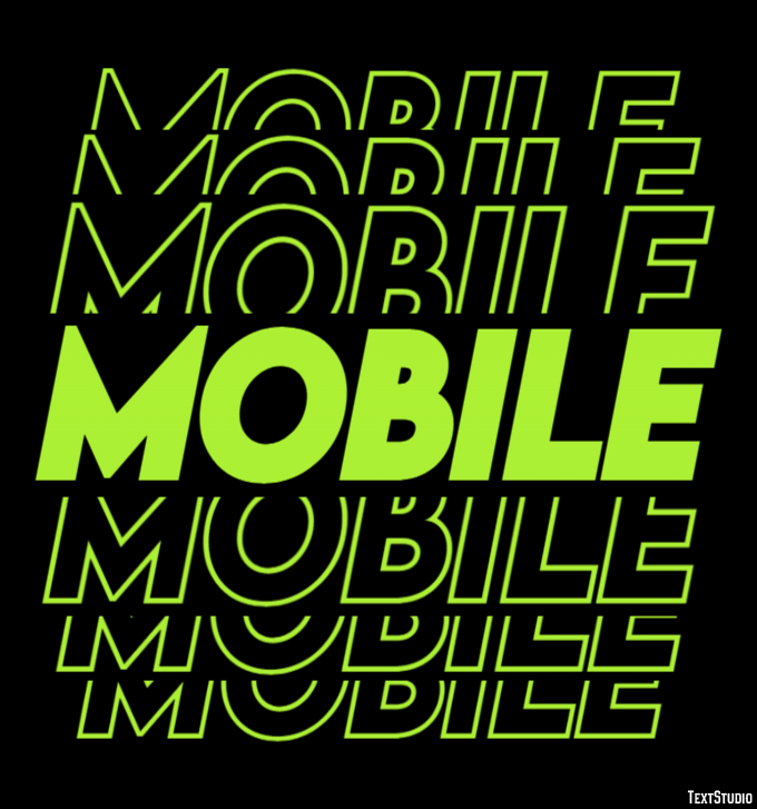 Mobile Efekt tekstowy