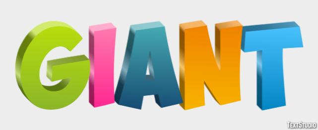 Giant Texteffekt