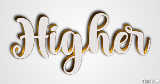 Higher Effetto testo
